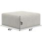 Hartsfield Tori 41" Square Cocktail Ottoman in Birch, , large