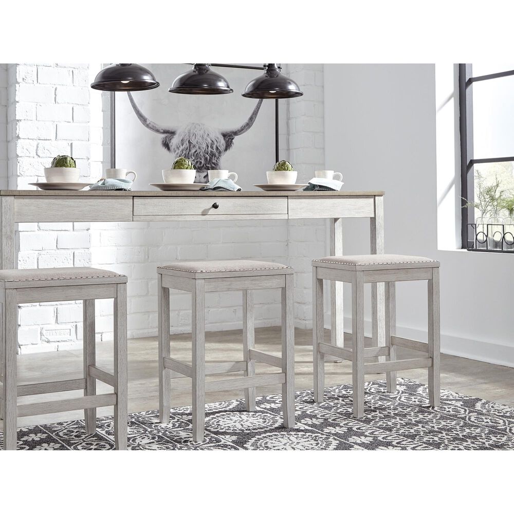 Signature Design by Ashley Skempton 4-Piece Counter Height Table Set in Beige, , large