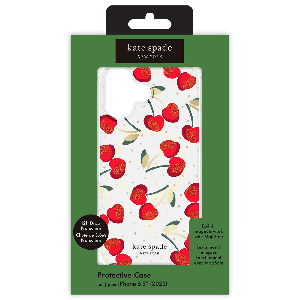 Kate Spade Protective MagSafe Case for Apple iPhone 17 in Cherry Dot, , large