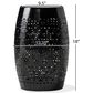 Hearth and Haven Ruby Outdoor Barrel End Table with Lace-Cut Design in Black, , large