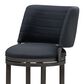 Armen Living Torres Counter Height Stool with Night Life Blue Upholstery in Antique Pewter, , large