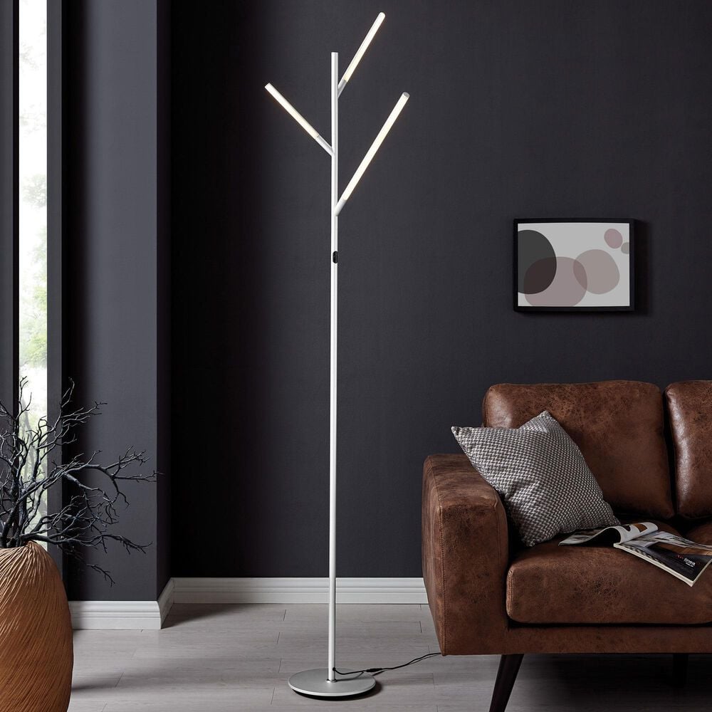 Lite Source Lorant 3-Lite LED Floor Lamp in Silver, , large