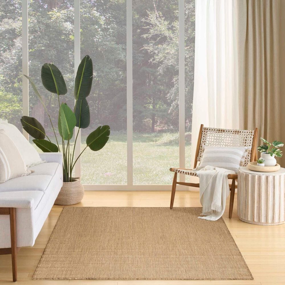 Nourison Courtyard Jute 5&#39; x 7&#39; Indoor/Outdoor Area Rug, , large