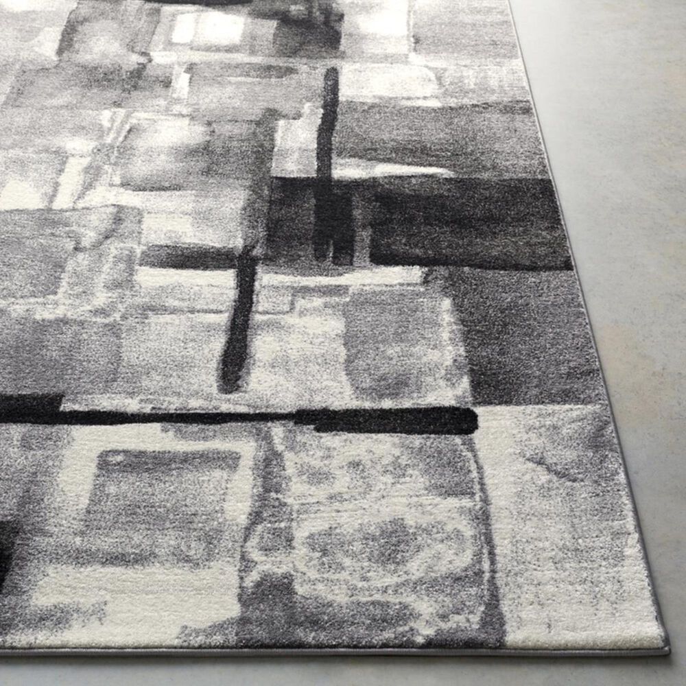 Surya Pepin PEI-1019 7&#39;10&quot; x 11&#39; Black, Medium Gray and Cream Area Rug, , large