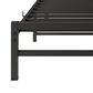 Hearth and Haven Twin Platform Bed Frame with Wood Headboard in Black, , large