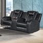 Mayberry Hill Carlo Power Reclining Loveseat in Pebble Black, , large