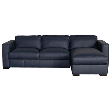 Natuzzi Editions Copenhagen Leather 2-Piece Sofa in Navy Blue, , large