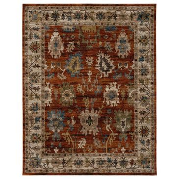 Karastan Liora Othello Cinnabar 10" x 14" Area Rug, , large