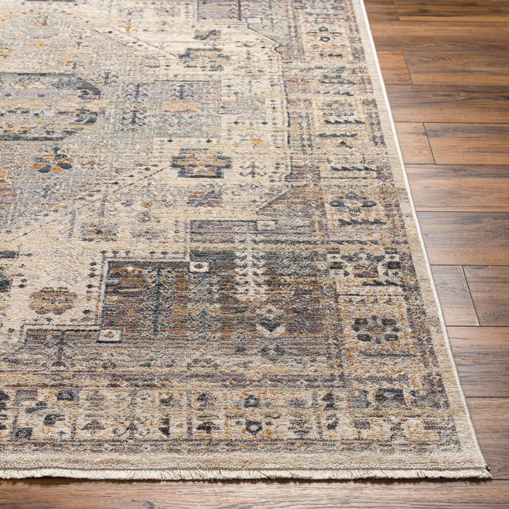 Surya Aida AAD-2307 2&#39; x 2&#39;11&quot; Beige, Medium Gray, Tan, Ivory, Deep Teal and Charcoal Area Rug, , large