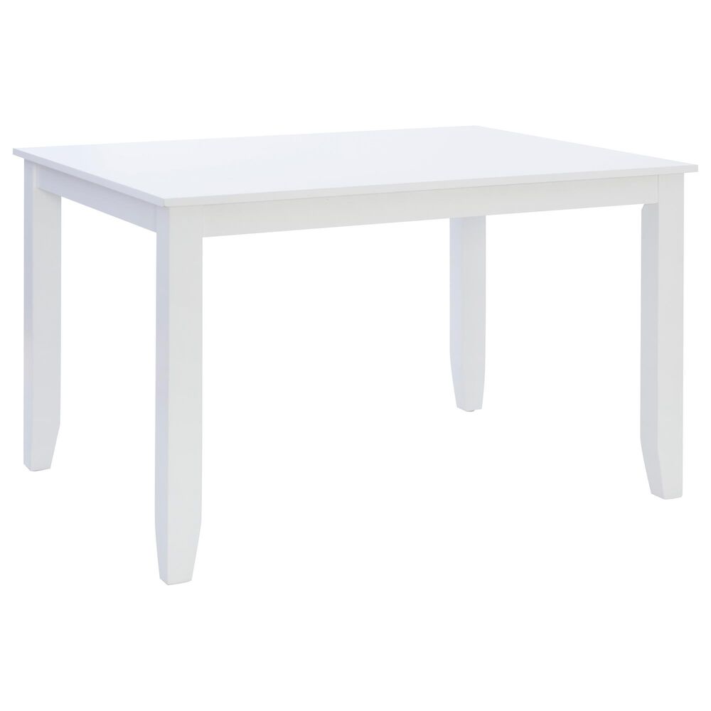 Linon Home Decor Mayfair Rectangular Dining Table in White - Table Only, , large