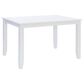 Linon Home Decor Mayfair Rectangular Dining Table in White - Table Only, , large