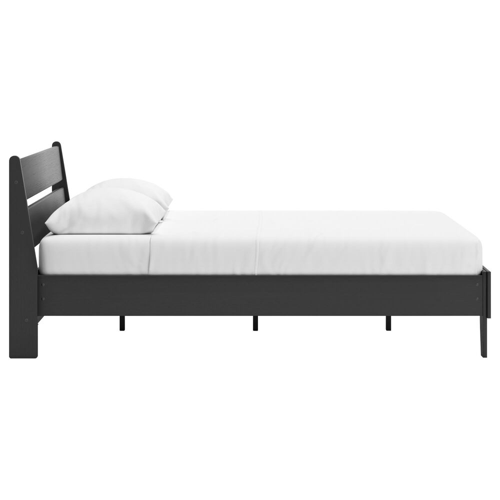 Ashley Socalle Queen Platform Bed in Matte Black, , large