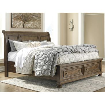 Signature Design by Ashley Flynnter King Storage Bed in Medium Brown, , large