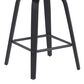 Armen Living Vienna Swivel Counter Height Stool with Red Upholstery in Black Brushed, , large