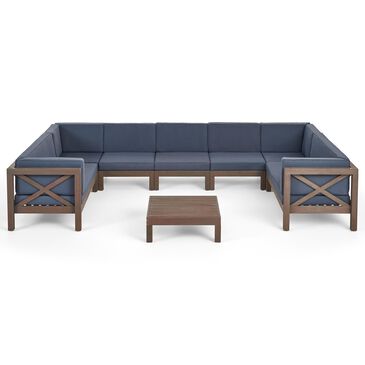 Noble House Brava 7-Piece Patio Sectional Set in Gray, , large