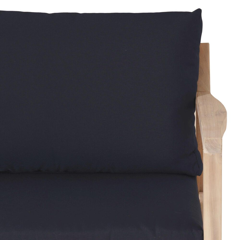 Linon Home Decor Teagon 2-Seater Outdoor Sofa with Blue Cushions in Whitewash, , large