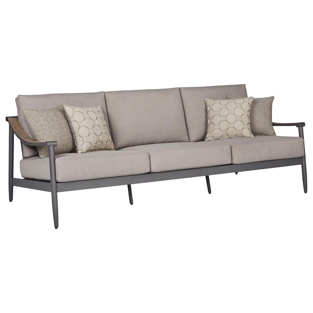 Ashley Ocean Beach Stationary Sofa with Cushions in Gray, , large