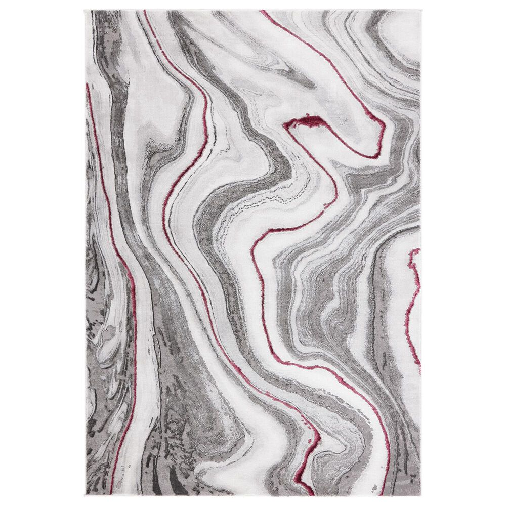 Safavieh Craft CFT819S 5"3" x 7"6" Grey and Wine Area Rug, , large