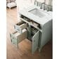 James Martin Vanities Brittany 30" Single Bathroom Vanity in Sage Green with 3 cm Ethereal Noctis Quartz Top and Rectangular Sink, , large