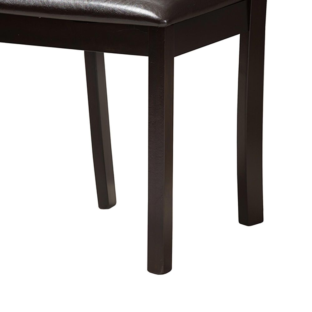 Baxton Studio Rosie Side Chair in Dark Brown (Set of 2), , large