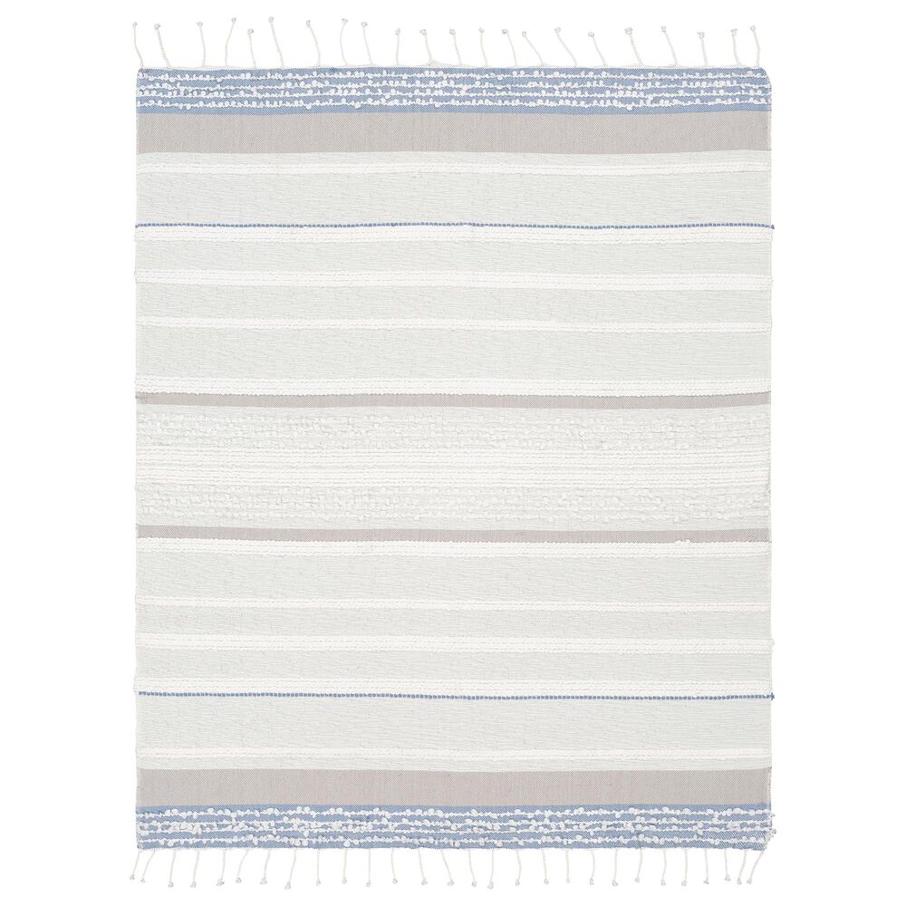 Surya Manteo 50" x 70" Throw in Denim and Gray, , large
