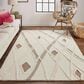 Feizy Anica 4" x 6" Ivory and Brown Area Rug, , large