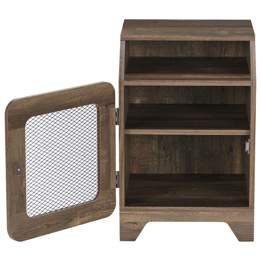 Furniture of America Naylor End Table in Reclaimed Oak, , large