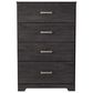 Ashley Belachime 4 Drawer Chest in Dark Charcoal, , large