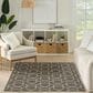 Nourison Horizon HOZ01 Charcoal 9" x 12" Indoor/Outdoor Area Rug, , large