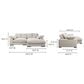Moe"s Home Collection Plunge 2-Piece Stationary Sectional in Sahara, , large