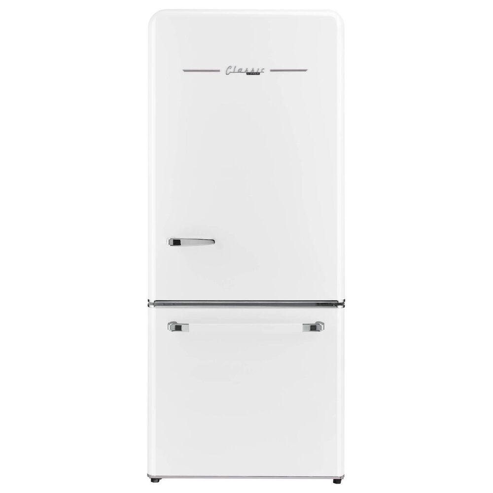 Unique Appliances Classic Retro 18 Cu. Ft Bottom Freezer Refrigerator in Marshmallow White, , large
