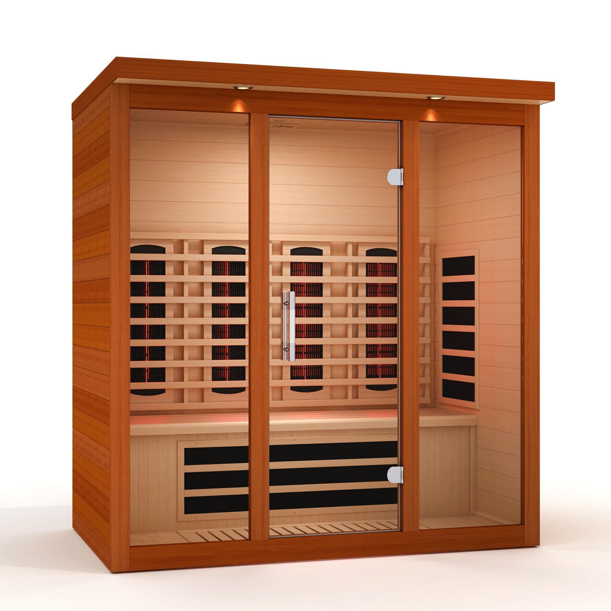 EZlife 4 Person Full Spectrum Infrared Sauna with 4 Backrests
