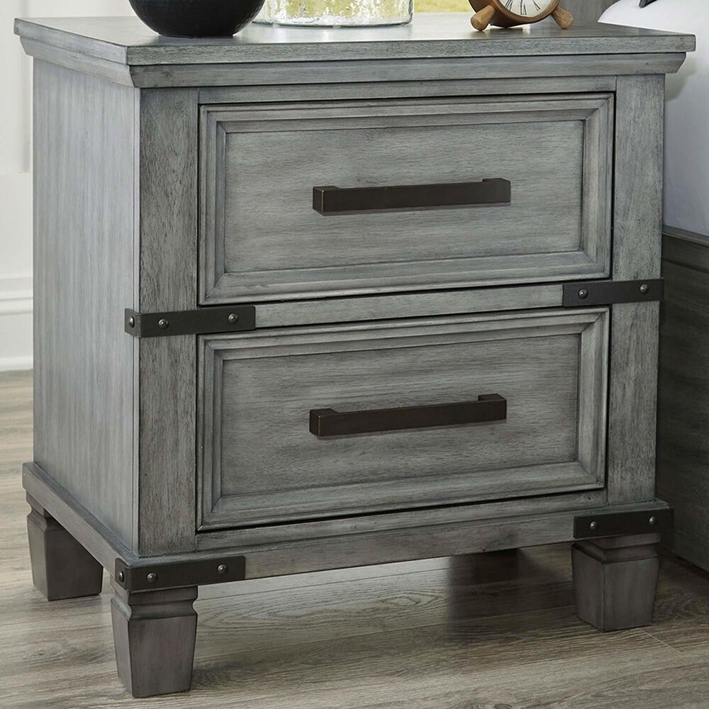 Signature Design by Ashley Russelyn 2 Drawer Nightstand in Gray, , large