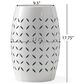 Hearth and Haven Lilac Outdoor Metal Side Table with Cylindrical Design in White, , large