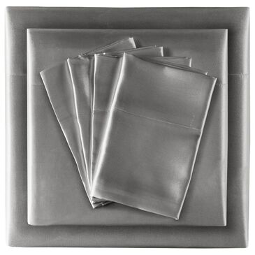 Hampton Park Satin 6-Piece Queen Sheet Set in Grey, , large