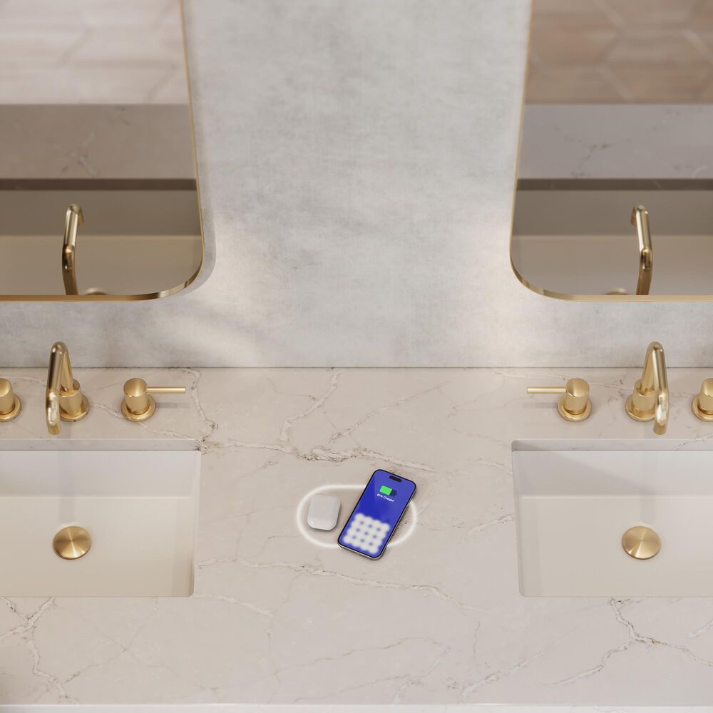 James Martin Vanities Breckenridge 72" Double Bathroom Vanity in Smokey Celadon with 3 cm Eternal Jasmine Pearl Silestone Top, Rectangular Sinks and FreePower Wireless Charger, , large