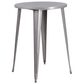Flash Furniture 5-Piece Metal Bar Table Set with Backed Stools in Silver, , large