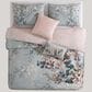 BEBEJAN Peach Leaves on Sage 5-Piece King Comforter Set in Sage Green, Bronze Peache and Beige, , large