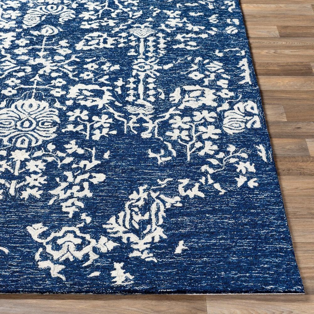 Surya Granada GND-2311 2&#39;6&quot; x 8&#39; Dark Blue, Denim and Ivory Scatter Rug, , large