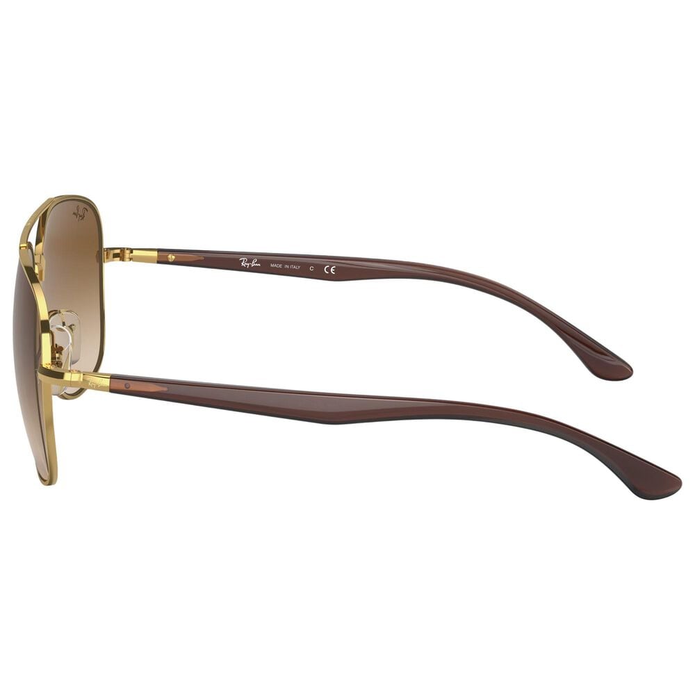Rayban Glasses Sunglasses with Brown Lenses in Polished Arista Gold, , large
