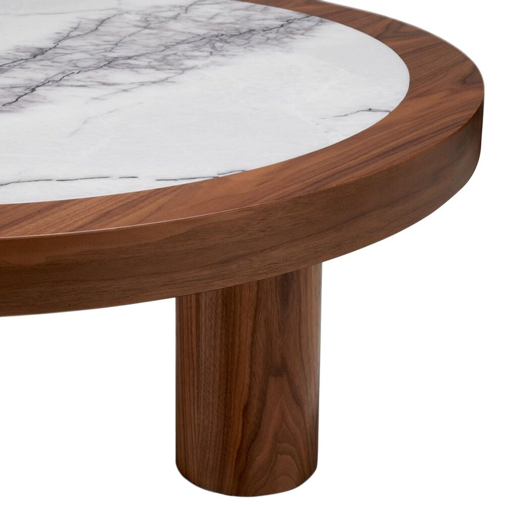 Eichholtz Presedio Coffee Table in Walnut and Bianco Lilac, , large