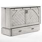 New Day Furniture Ranchero Queen Murphy Cabinet with Mattress in Wildwood Vintage White, , large