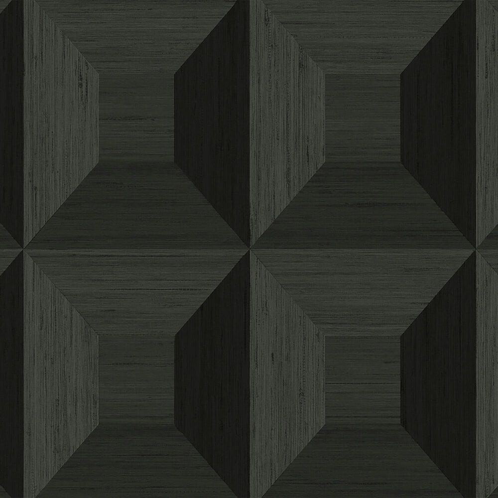 NextWall Quadrant Geo 216&quot; x 27&quot; Peel and Stick Wallpaper in Blacksmith, , large