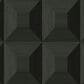 NextWall Quadrant Geo 216" x 27" Peel and Stick Wallpaper in Blacksmith, , large