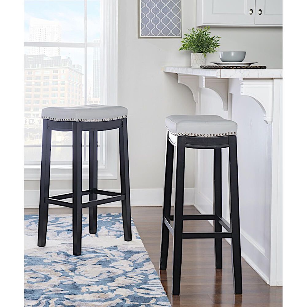 Linden Boulevard Claridge Barstool in Grey, , large