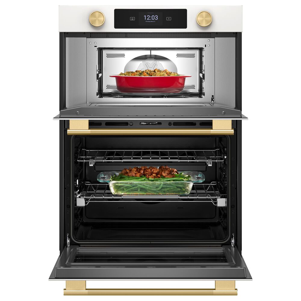 KitchenAid 30" Smart Combination Microwave Wall Oven with Air Fry Mode in Porcelain White, , large