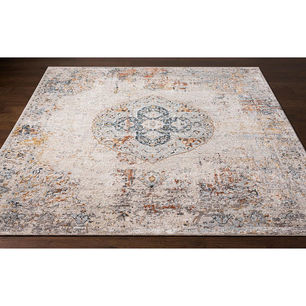 Surya Laila  6&#39;7&quot; x 9&#39;6&quot; Orange, Teal, Sage, Gray, Cream and Saffron Area Rug, , large