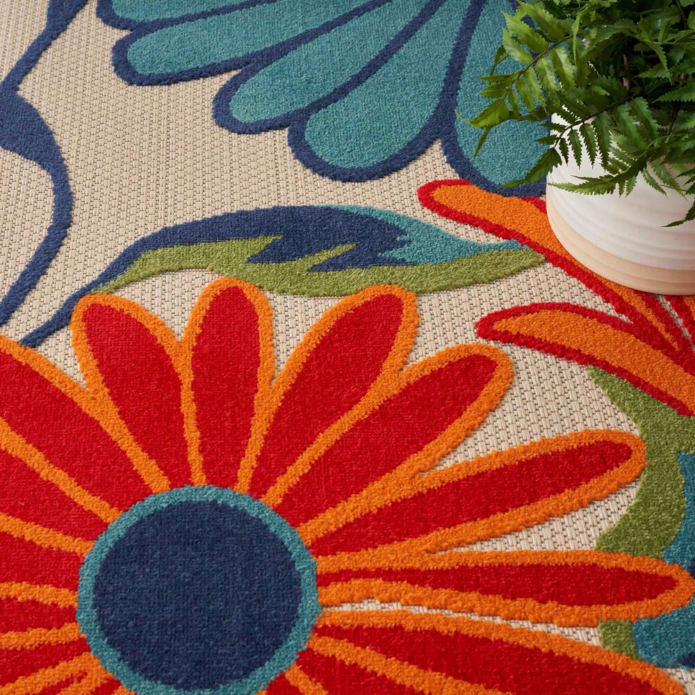Nourison Aloha ALH33 7&#39;10&quot; x 10&#39;6&quot; Multicolor Indoor/Outdoor Area Rug, , large