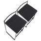 Lumisource Fuji Stackable Counter Stool with Black Velvet Cushion in Black (Set of 2), , large