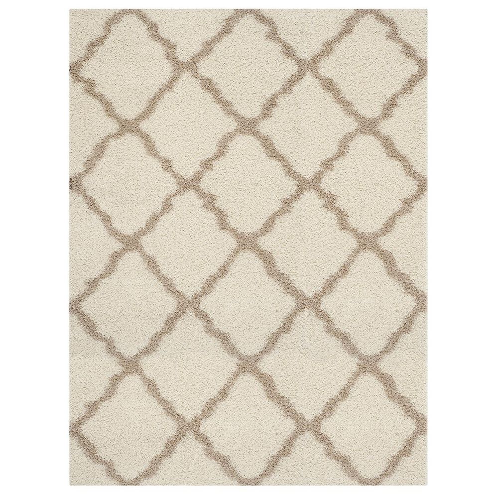 Safavieh Dallas Shag SGD257B-10 10" x 14" Ivory/Beige Area Rug, , large